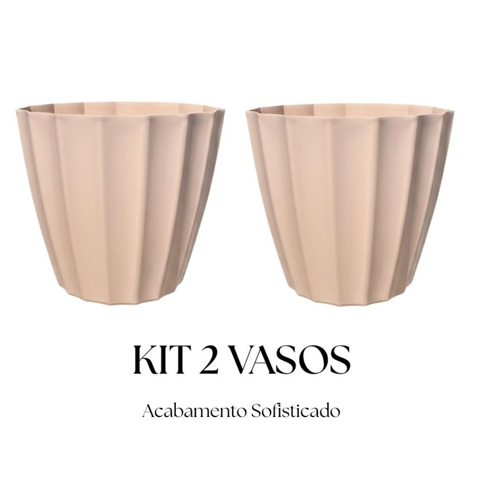Kit 2 Vasos Decorativos Bojo Cacau Fosco – Vaso Moderno para Sala, Jardim e Varanda em Oferta na Shopee