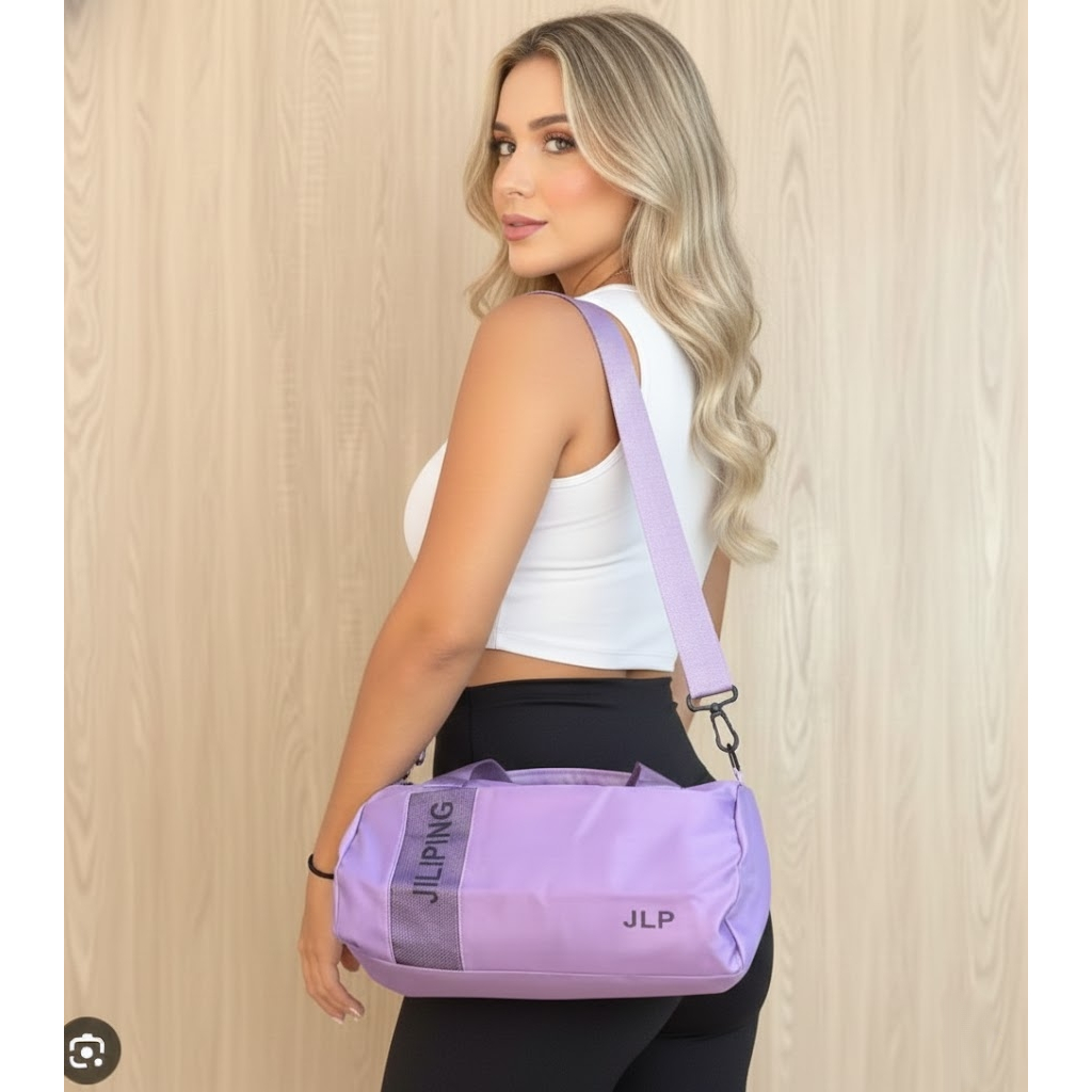 Bolsa Feminina Academia Transversal Pequena Necessaire Tecido Resistente a Agua Treino Mochila Resistente