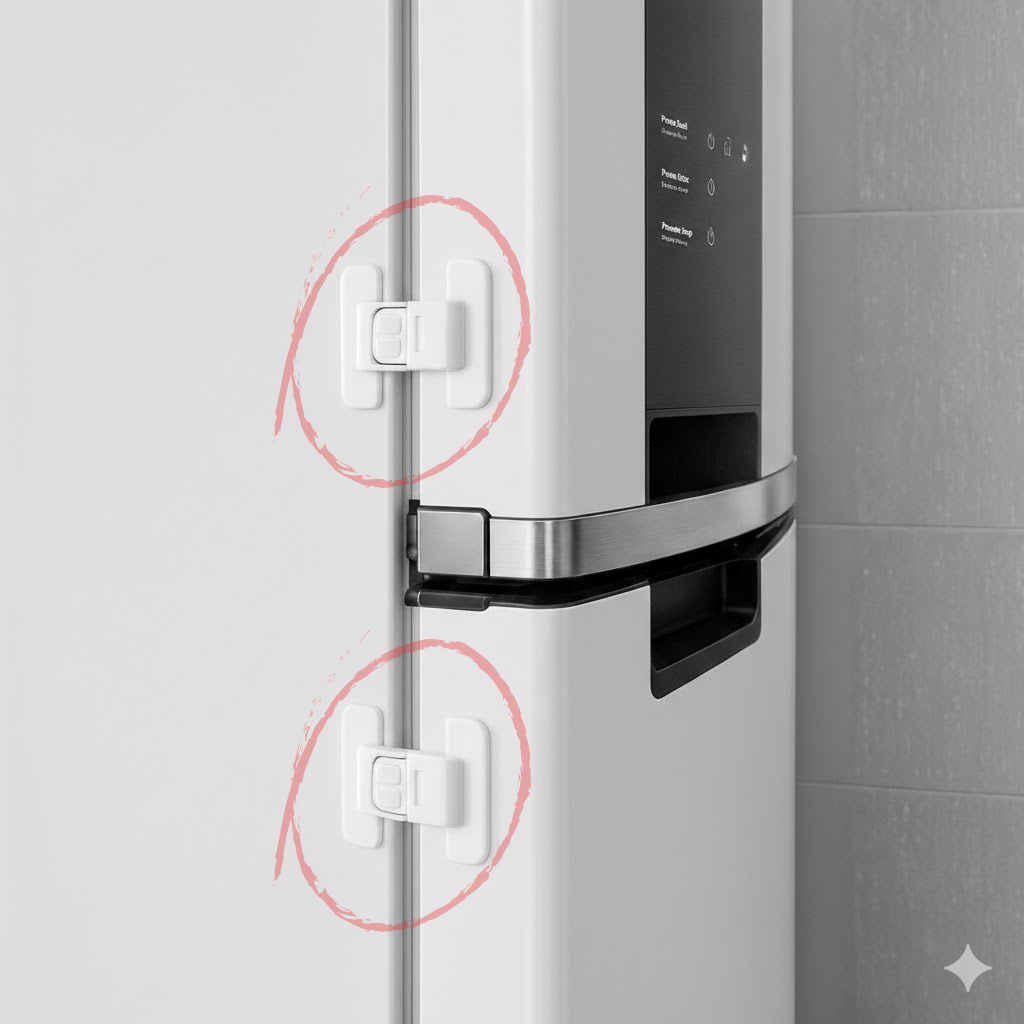 Kit 2 Travas Segurança Geladeira Criança Infantil Adesivo Fácil Instalação Gavetas Armario Multiuso em Oferta na Shopee