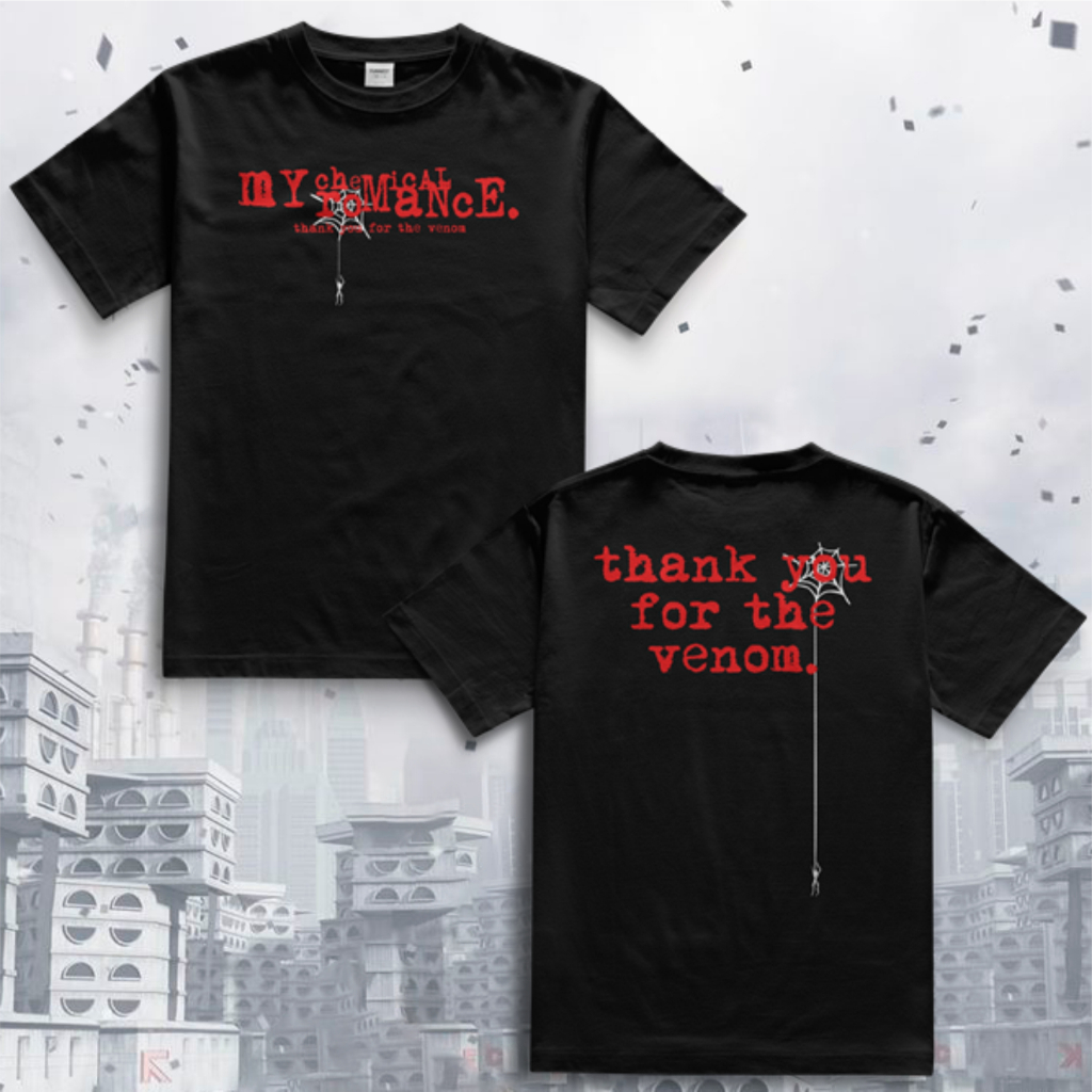 Camiseta My Chemical Romance | Thank You For The Venom | The Black Parade World Tour em Oferta na Shopee