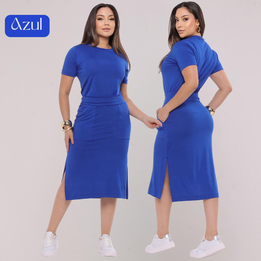 Conjuntos Gola Alta e Saia Cristão Evangélico Estampado Alta Quadidade em Oferta na Shopee