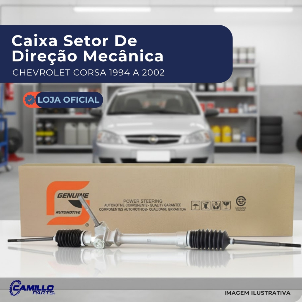 Imagem Caixa Setor Direção Mecânica Chevrolet Corsa Classic Celta Prisma Agile Montana Tigra Genuine Automotive Original