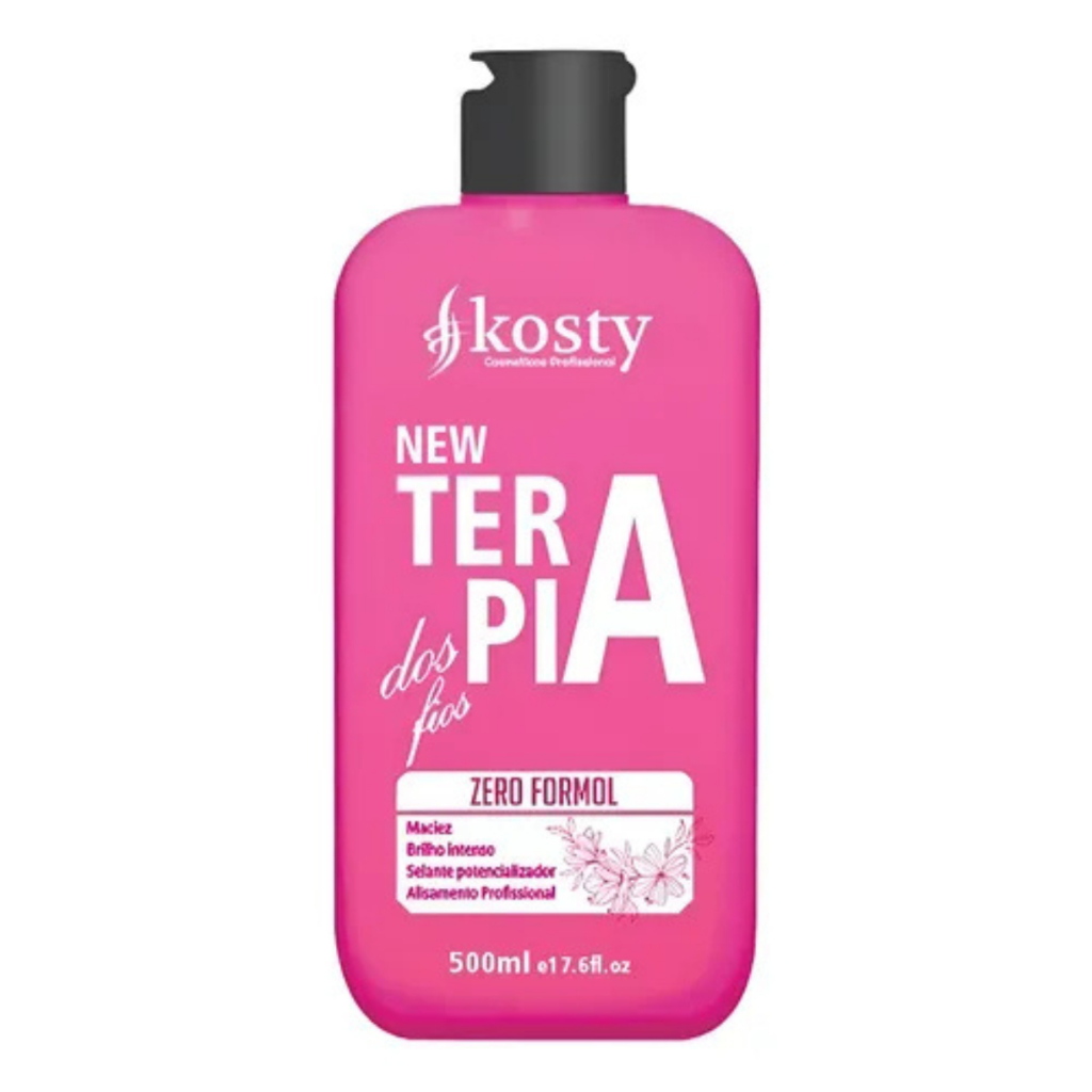 Nova Terapia Dos Fios Progressiva Organica Kosty 500Ml Sem Formol Redução de Frizz