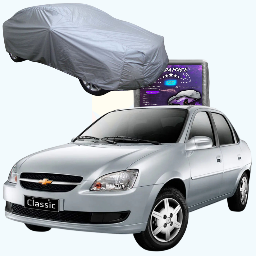 CAPA PARA COBRIR CARRO CHEVROLET CORSA CLASSIC LIFE, LS E ADVANTAGE 2003 A 2016 IMPERMEÁVEL COM FORRO E SEM FORRO;