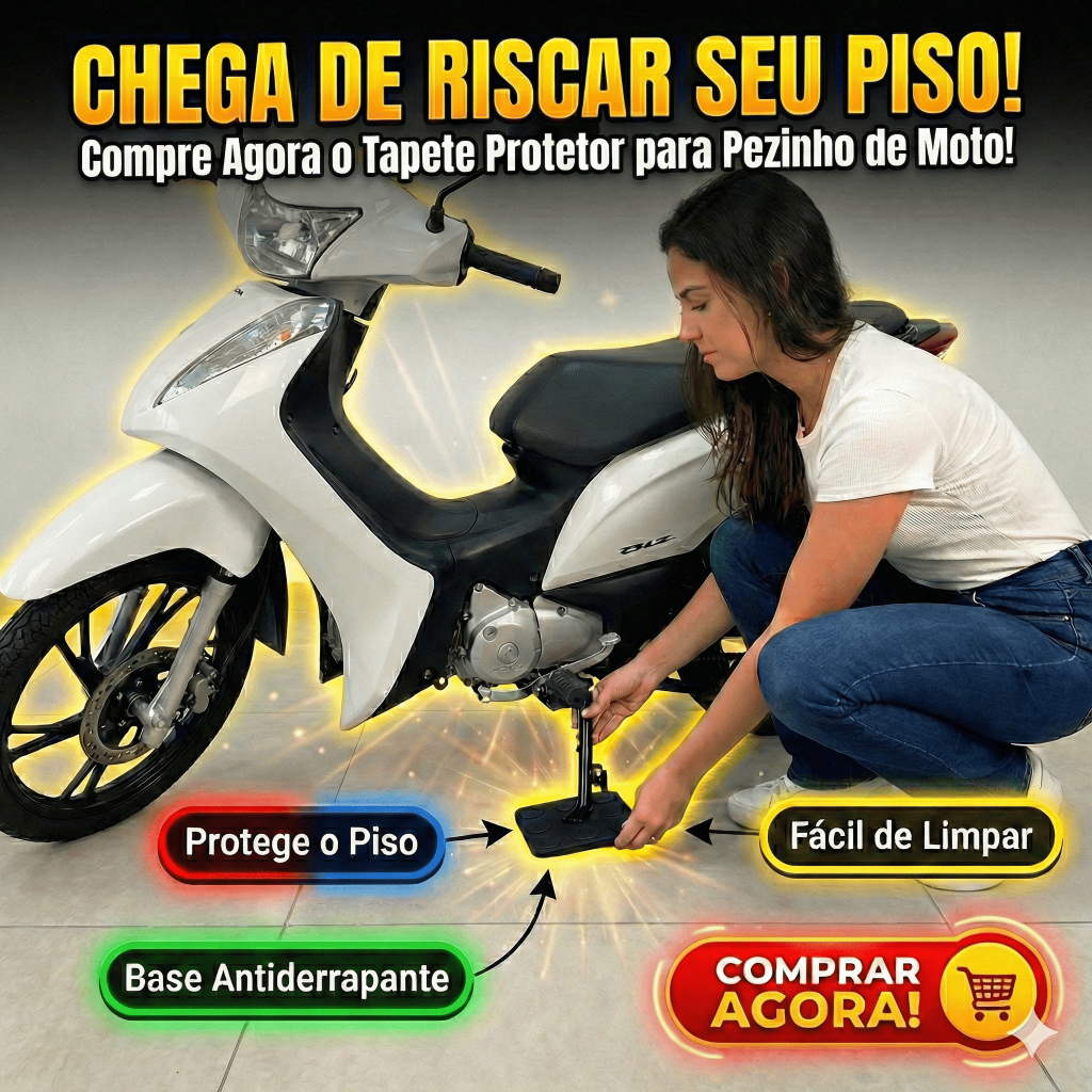 Base Protetora Descanso Moto - Apoio Pezinho Borracha Antiderrapante Garagem em Oferta na Shopee