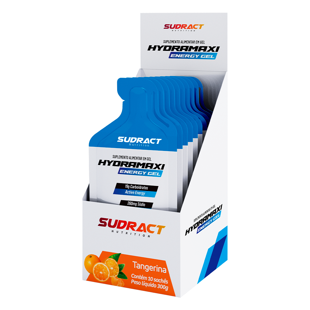 Hydramaxi Gel Sudract Tangerina Display 300g c/ 10 Sachês