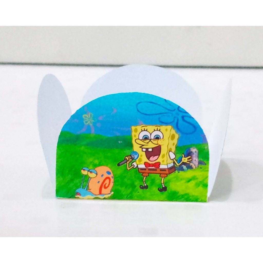 Forminha de Doces Bob Esponja Personalizada – Festa Infantil Lembrancinha Aniversário