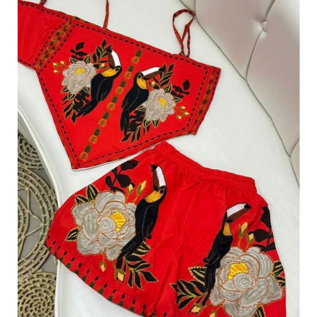 Conjunto Lila - Conjunto Inspiração Fa Crepinho com alça reguladora regulagem nas costas (Short com Elástico) conjjunt