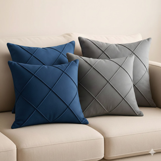 4 Capas de Almofada Suede Drapeada 45x45 Decoração Sofá Cama Sala em Oferta na Shopee