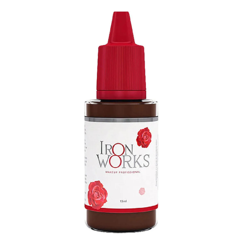 Pigmento Castanho Escuro Iron Works 15ml Para Sobrancelhas