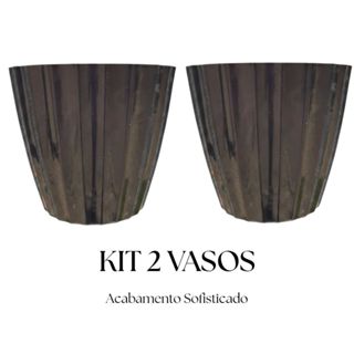 Kit 2 Vasos Polietileno Para Plantas Jardim Sala Luxo bojo Medio 35x29 em Oferta na Shopee