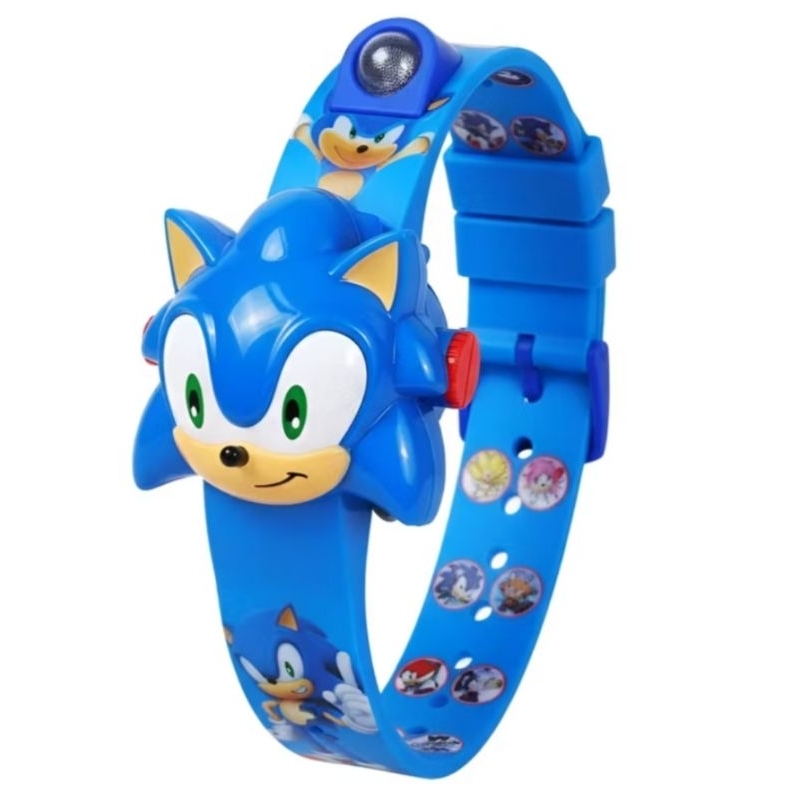 Relógio Infantil Projetor De Imagens3D - Sonic