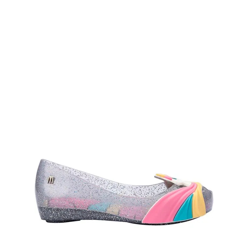 Sapatilha Mini Melissa Ultragirl - Vidro Glitter/Rosa