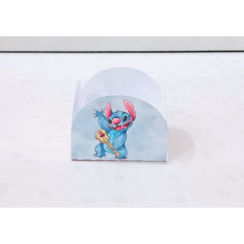 Forminha de Doces Stitch e Angel Aquarela Personalizada – Festa Infantil Lembrancinha Aniversário