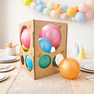 Medidor De Balão Com 14 Medidas Para Produção De Festas E Eventos Mdf Cru Ideal Para Decoradoras em Oferta na Shopee