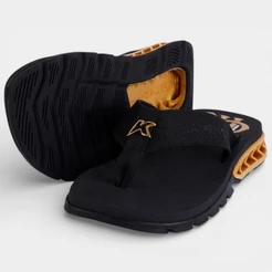 Chinelo Kenner Flamengo Rakka Masculino - Preto e Dourado