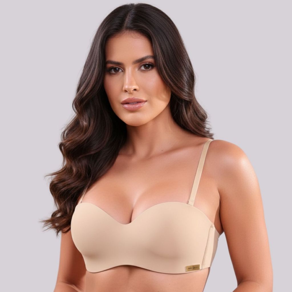 Sutiã Tomara Que Caia Bojo Alça Removível Poliamida Premium Multiformas Alça Versátil