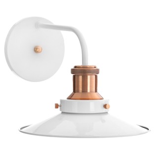 Arandela Industrial Vintage Retro Nordic Branco com Cobre