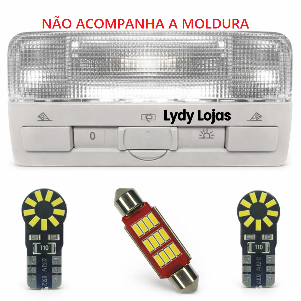 Kit Led Interna Volkswagen Gol/voyage G5 G6 Super Branca em Oferta na Shopee