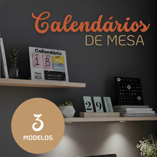 Calendário de Madeira Permanente Mesa Decorativa Home Office Escritório Criativo Elegante Charmoso em Oferta na Shopee