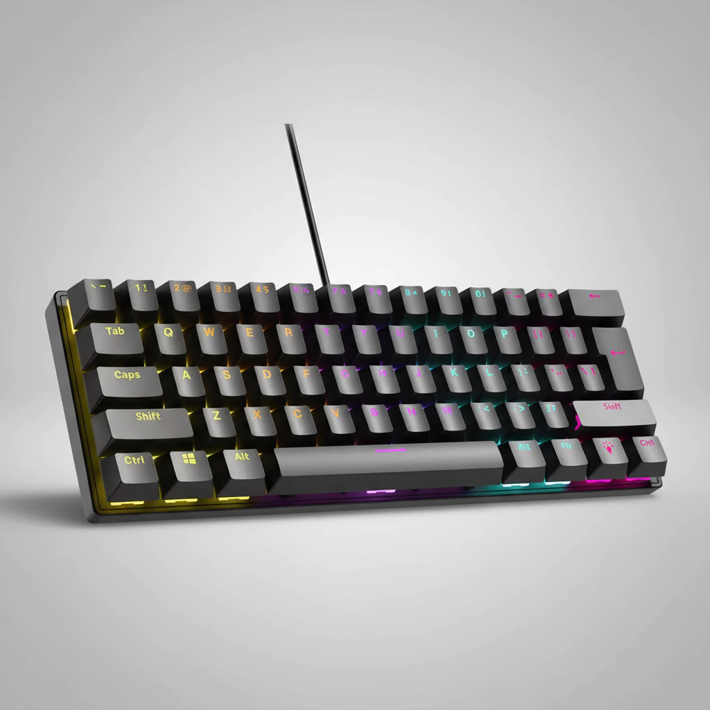 Teclado Gamer Mecânico USB Com Fio 60% 100% 63 104 Teclas T61 RGB Switch Red Blue PC NOTEBOOK PS5