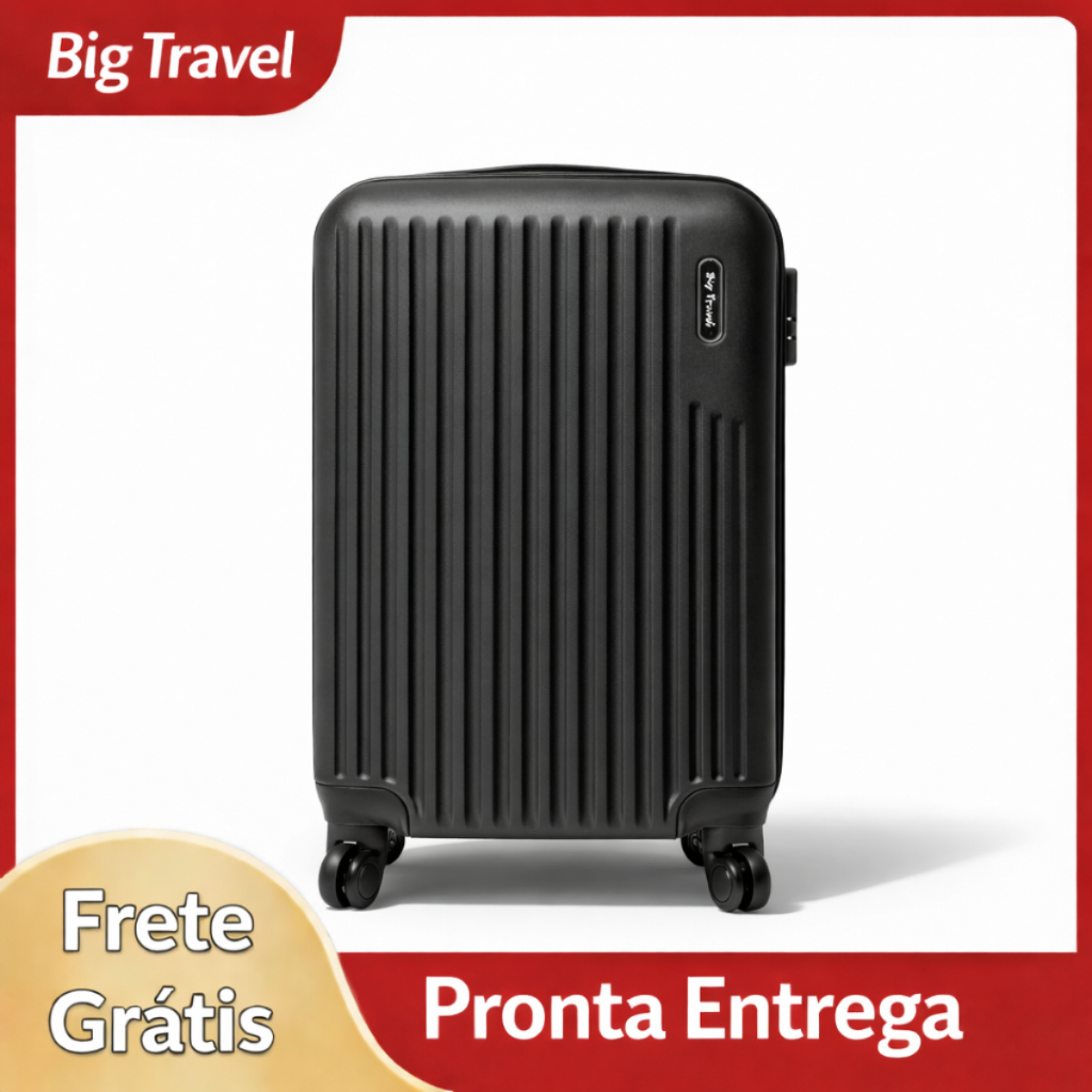 Mala Preta de Bordo 10KG ABS Expansível Padrão Anac Giratória 360° Divisória Resistente Cabine em Oferta na Shopee