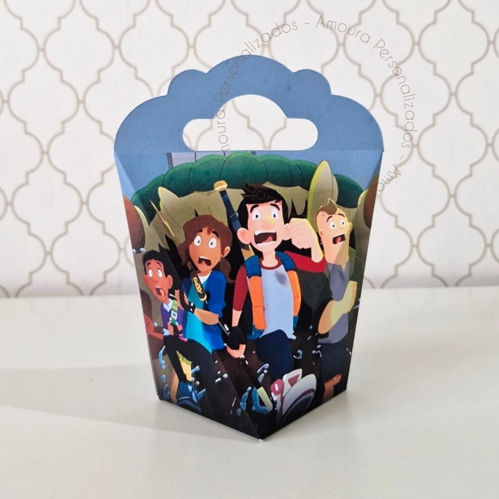 CAIXA TRIANGULOVE PERSONALIZADA PARA LEMBRANCINHAS 4 CONTRA O APOCALIPSE|CAIXINHA| FESTA|ANIVERSARIO