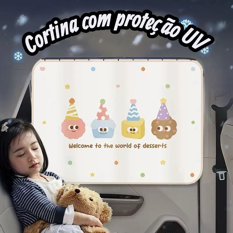 Cortina Protetor Para carros Solar Janela Bebê Infantil Carro pára-sol magnético lateral isolamento térmico em Oferta na Shopee