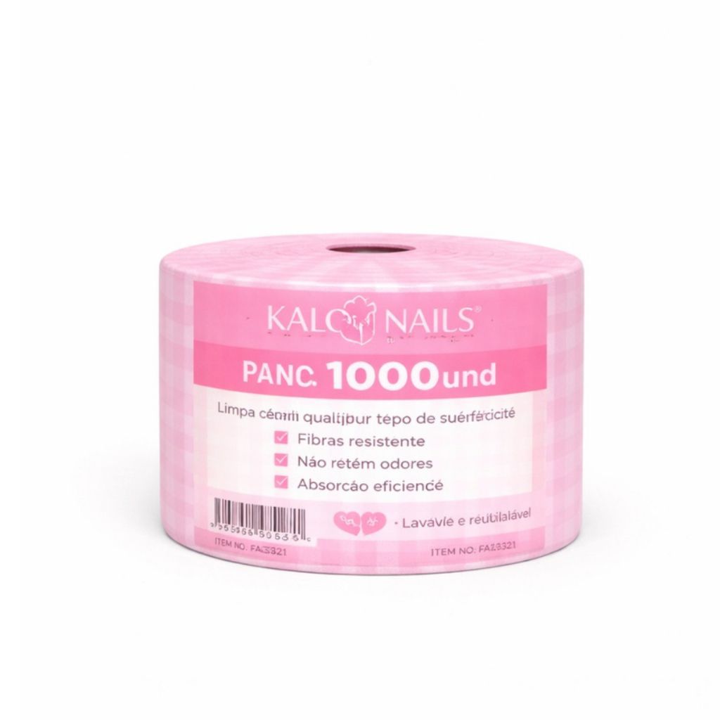 Toalha Descartável Manicure Rolo 1000 Unidades Pano Limpeza Absorvente Multiuso Reutilizável