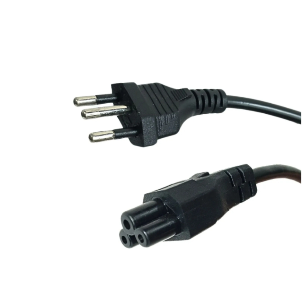 Cabo de Força Tripolar 1,5 Metros para Notebooks e Consoles