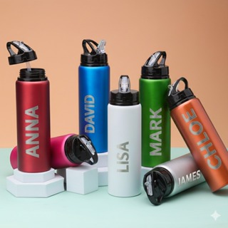 Garrafa Personalizada Squeeze Alumínio 800ml Com Canudo E Tampa Anti-Vazamento Envio Imediato em Oferta na Shopee