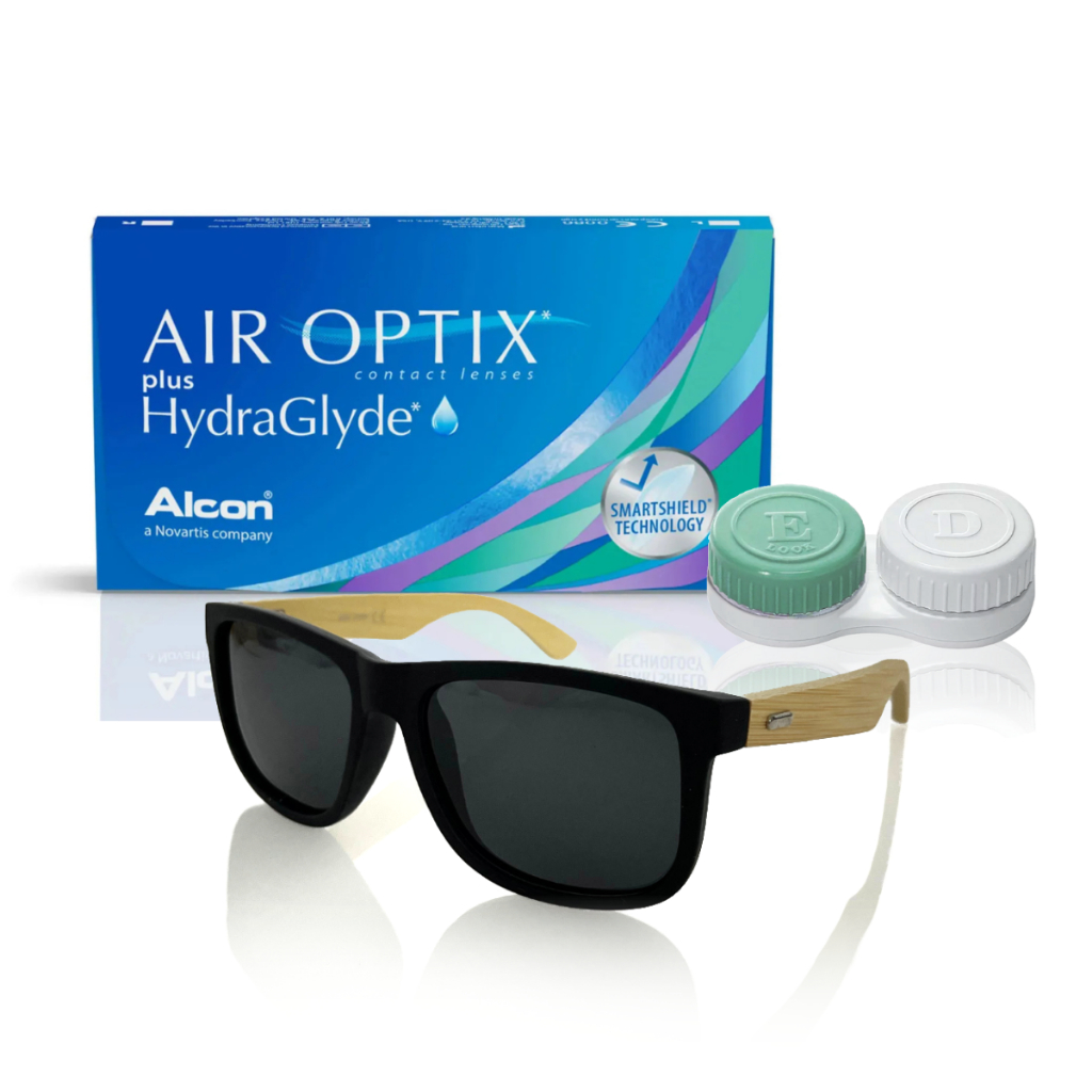 Lentes De Contato Alcon Air Optix Plus + Óculos de Sol