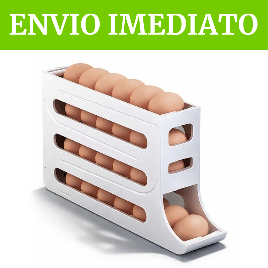 SUPORTE ORGANIZADOR PORTA OVOS ROLANTE 4 ANDARES BRANCO em Oferta na Shopee