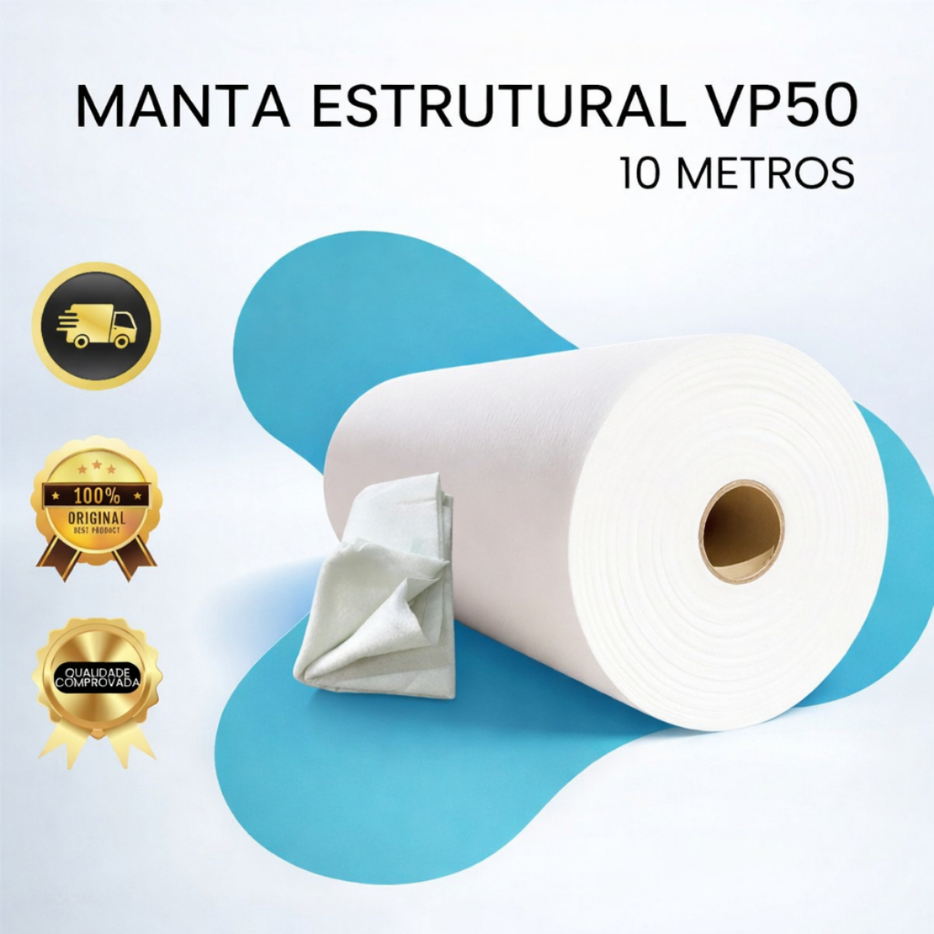 Manta Bidim VP50 10m Ideal para Impermeabilização e Reforço