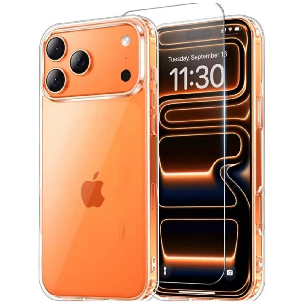 Capa Capinha Premium Anti Impacto Transparente + Película Para Iphone 17 Pro Max / 17 Pro / 17 Air