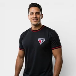 Camisa São Paulo Classic RetrôMania Masculina - Preto