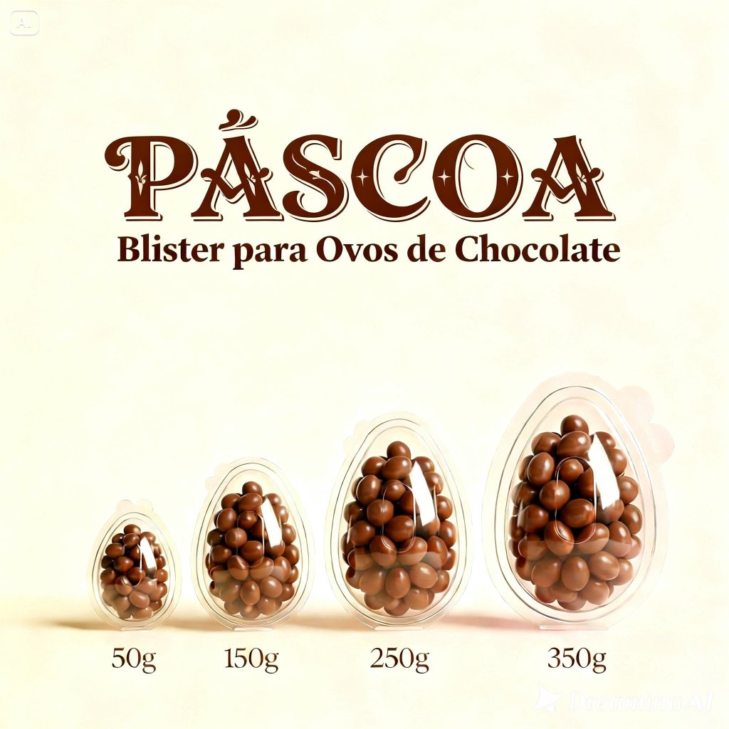 Blister para Ovos de Páscoa 50g a 350g | Embalagem Plástica para Chocolate | Escolha o Modelo em Oferta na Shopee