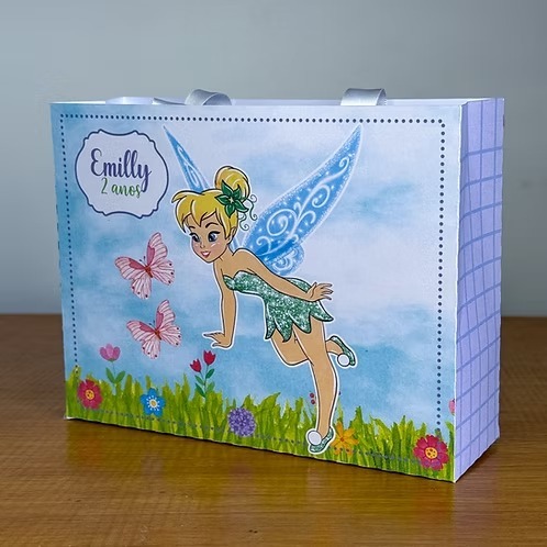 Sacolinha Personalizada Sininho - Tinker Bell | Pegue e Monte| Lembrancinha Sininho - Tinker Bell