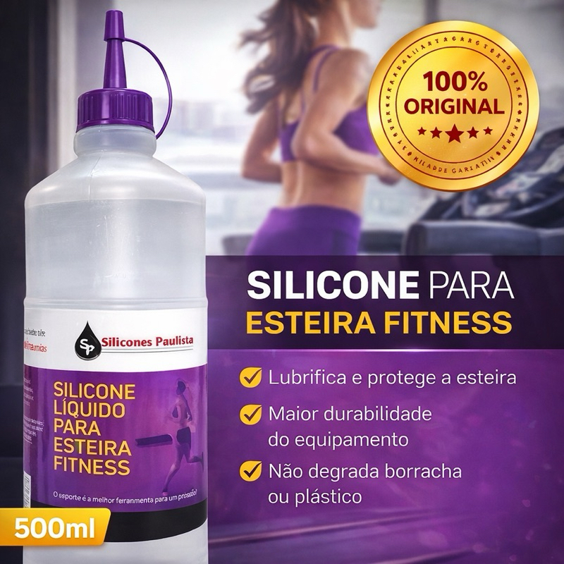 Silicone para Lubrificar Esteiras Profissional Doméstica 500ml