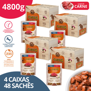Kit 4 Caixa Sachê Sênior Sabor Carne 100g - Special Dog Ultralife em Oferta na Shopee