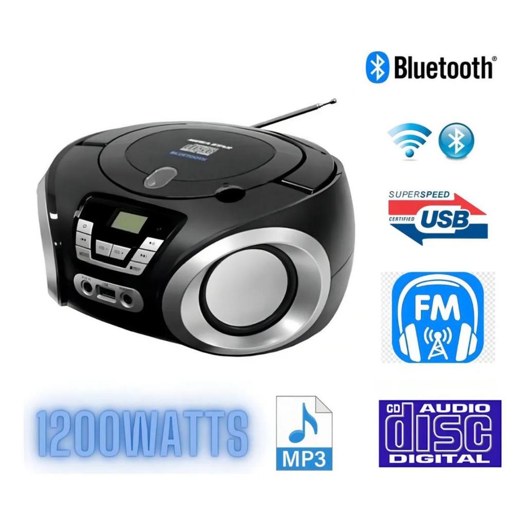 Rádio Bluetooth/cd/mp3/usb Megastar Mp-1842bt 110/220v