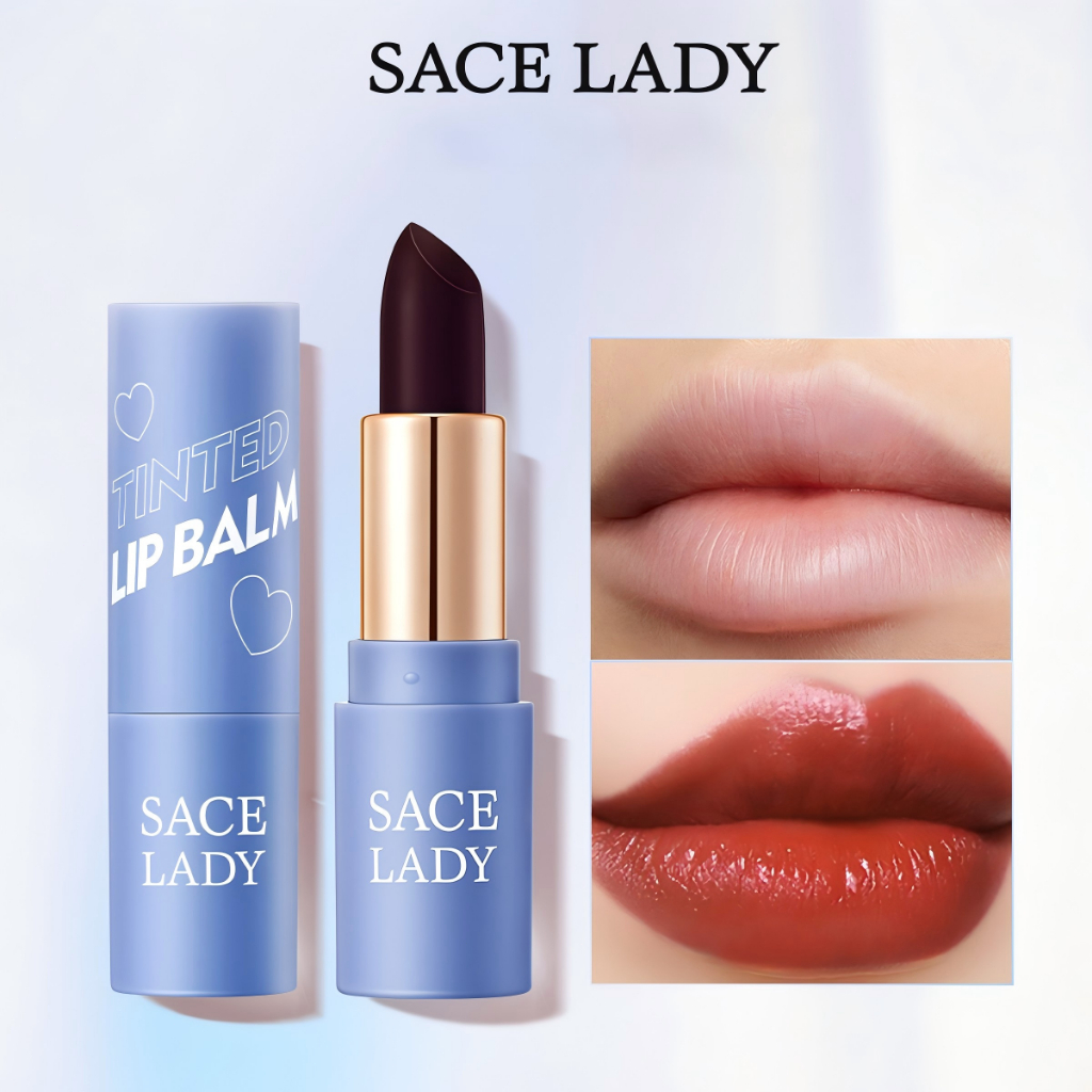 Lip Balm SACE LADY hidratante labial de longa duração batom brilho