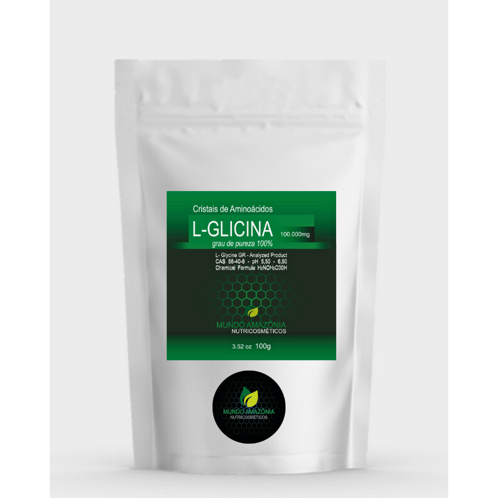 Glicina 100% Pura em Pó 100g Importada - Mundo Amazônia em Oferta na Shopee