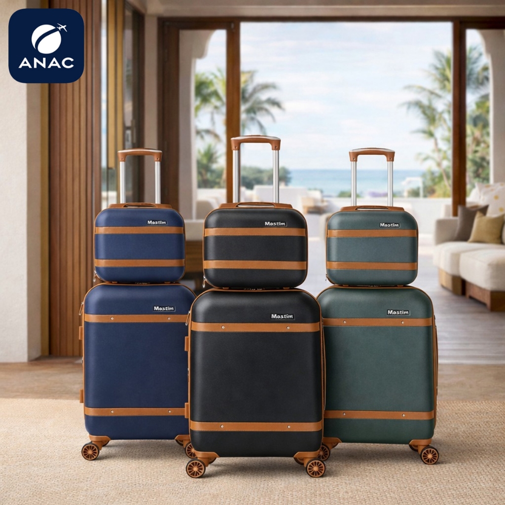 Mala De Viagem Bordo 10kg para Viagem Rígida ABS com Rodinhas 360°