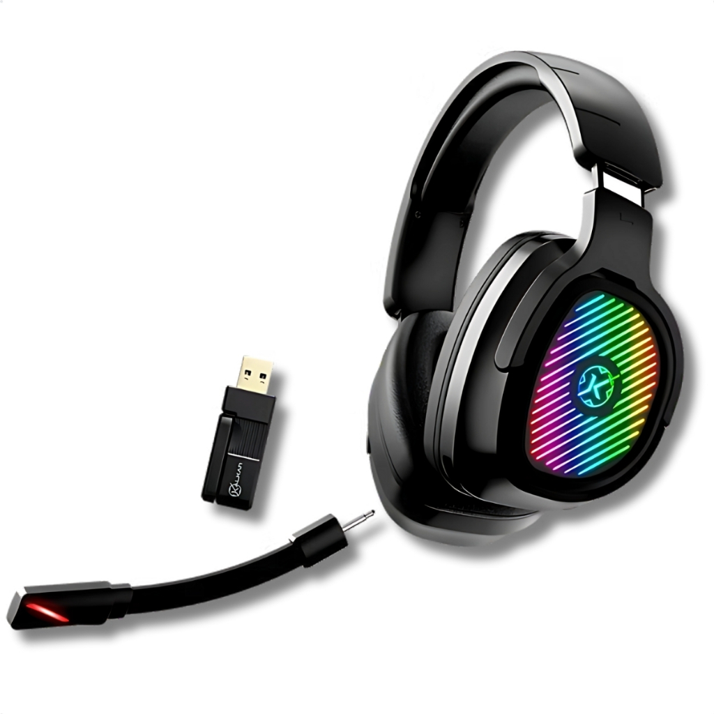 Headset Wireless Gamer Kalkan Ragnar RGB 7.1 Surround Virtual Preto KLK025