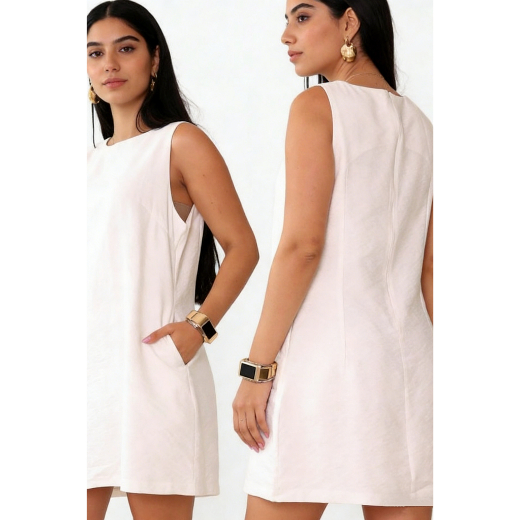 Novo Vestido Midi Marrante Bolso Ziper Alta Costura Blogueira Tendencia