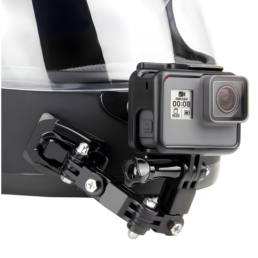 Suporte Capacete Lateral P/ Câmeras Ação GoPro Osmo Action 3/4/5/6 Akaso Ultra 4K HD
