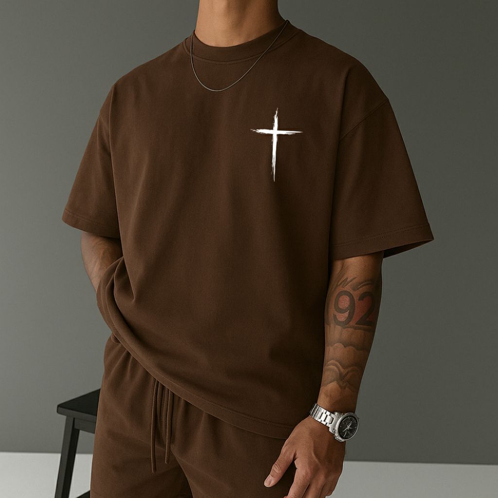 Camiseta Camisa T-Shit Unissex Cruz Moda Cristã Religiosa Igreja Fé Estampada Confortável Envio Imediato Algodão Premium