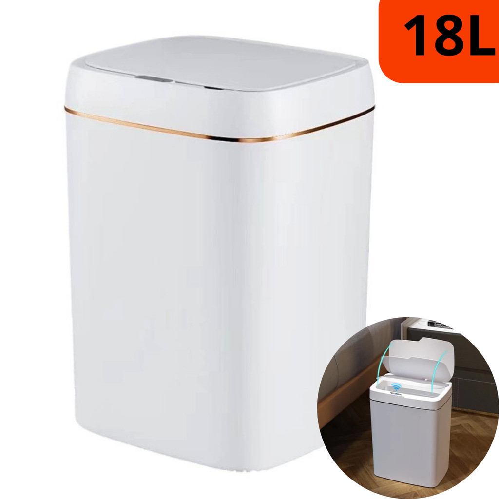 Lixeira Automática 14L com Sensor Inteligente – Abre Sem Toque | Alto Luxo