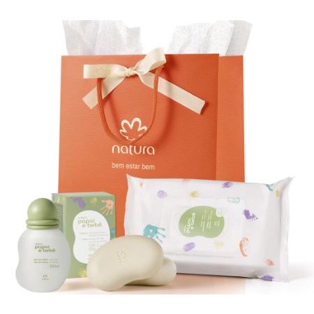 Kit Colónia Sabonete  Lenço Mamãe Bebê Natura Perfume